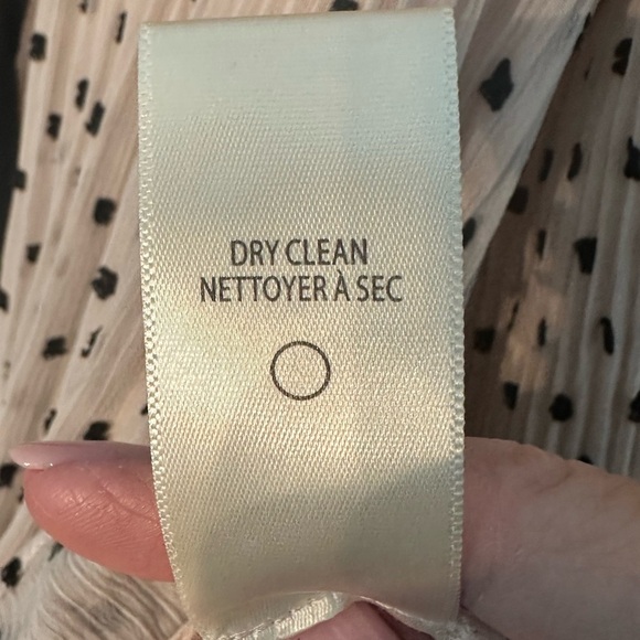 Max Studio Rouched Light Pink Blouse w/Black Dots. Size Medium - Picture 3 of 8